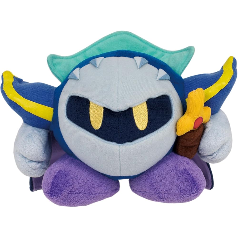 Sanei Boeki Kirby All Star Collection Meta Knight Plush Toy 22x13x14cm