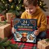 Desktop Holiday Ornaments 24 Days of 3D Highland Cow Christmas Advent Calendar, Cute Farm Party Favors Cattle Countdown Calendar with Mini Figurines