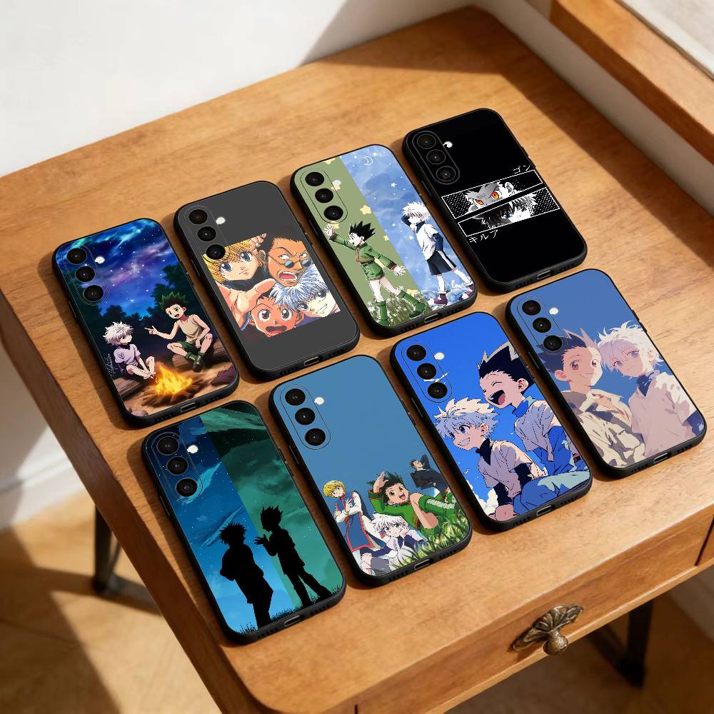 Gon & Killua Hunter X Hunter Phone Case For Samsung Galaxy A13,21s,22,31,32,52,53,71,72,73,Soft Black Cover