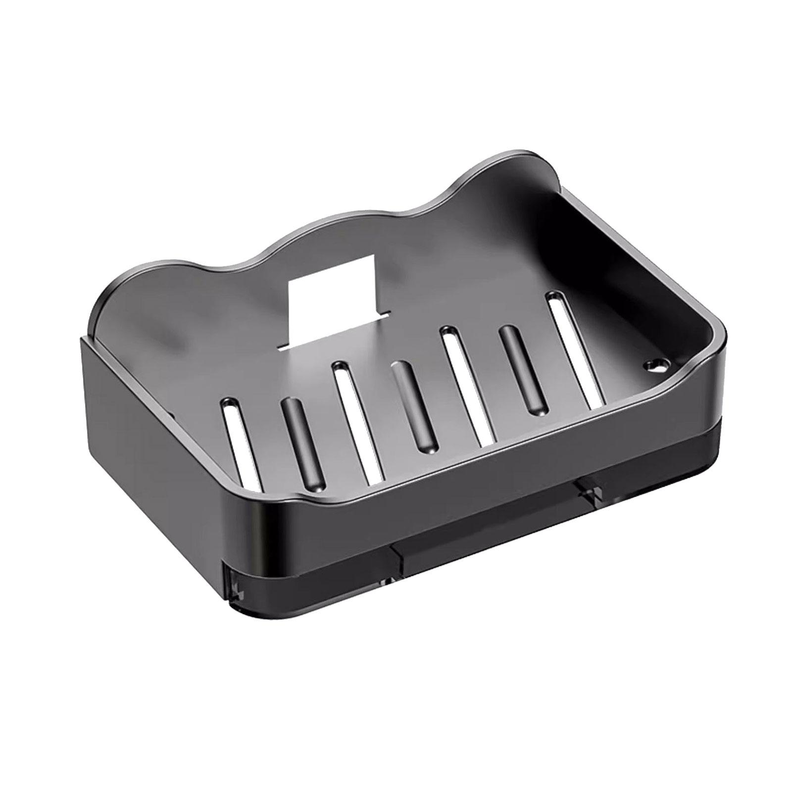 

Набор из 2 мыльниц, не требующих сверления, настенная самоклеящаяся мыльница с дренажом для ванной и кухни чёрный