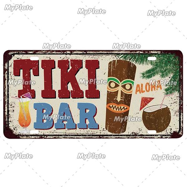 Bar Zeichen Nummernschild Bier Metall Zeichen Zinn Zeichen Vintage Dekor Zimmer Dekor Metall Plaque Mann Höhle Tiki Bar Zeichen wohnkultur