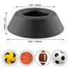 1 Stück Sportballständer Halter Fußball Fußball Basketball Rugby Kunststoff Ausstellungsständer Aufbewahrungshalter Schwarz 128mm*35mm