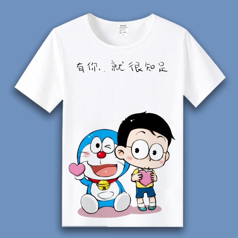 Doraemon Nobita Cartoon Print T-shirt S