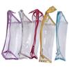 Clear Cosmetic Bag Waterproof Transparent PVC Makeup Toiletry Pouch with Handle Strap for Bathroom