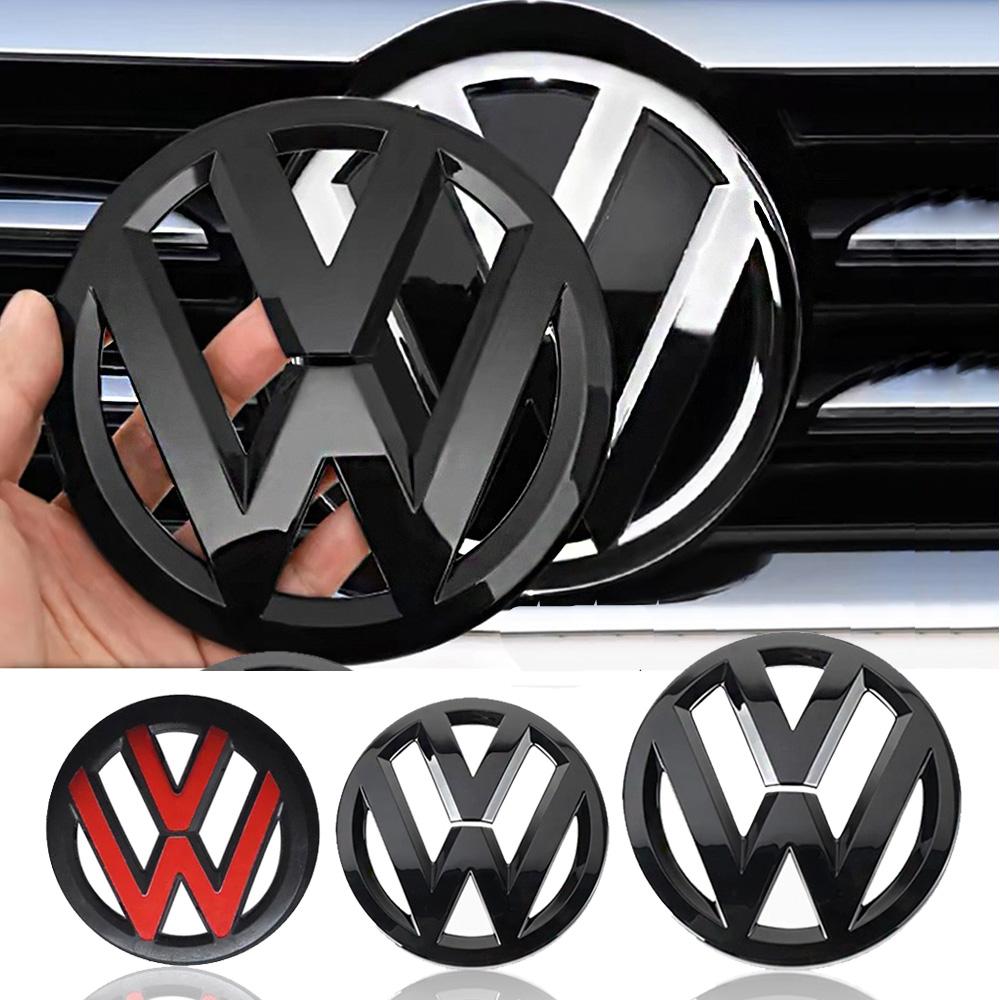 2Pcs Car Front Grill/Rear Emblem Lid Covers Logo Sticker For Volkswagen VW GOLF 5 6 7 8 MK5 MK6 MK7 MK8 POLO Scirocco sportvan QV0