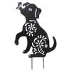 1/2Pcs Dog Stakes Metal Stakes Garden Insert Dog Sculpture Ornaments Metal Dog Shape Statue Silhouettes Dog Garden