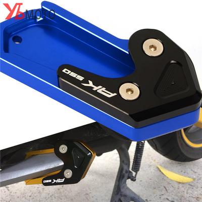 For KYMCO AK550 2017 2018 2022 Motorcycle Kickstand Extension Side Stand Plate Enlarger Logo Ak