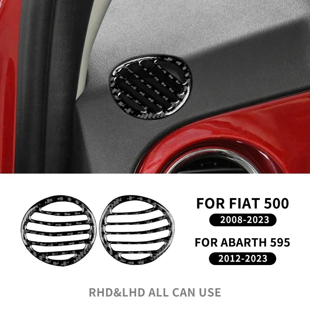 Real Soft Carbon Fiber Sticker For Fiat 500 Abarth 595 2012-2016 2017 2018 2019 2020 2021 2022 2024 Abarth 695 2017-2024 AC Trim.