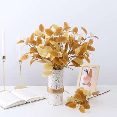 Prop Leaves With Fruits Simulation Plants Branches Artificial Eucalyptus Stems Bridal Bouquet