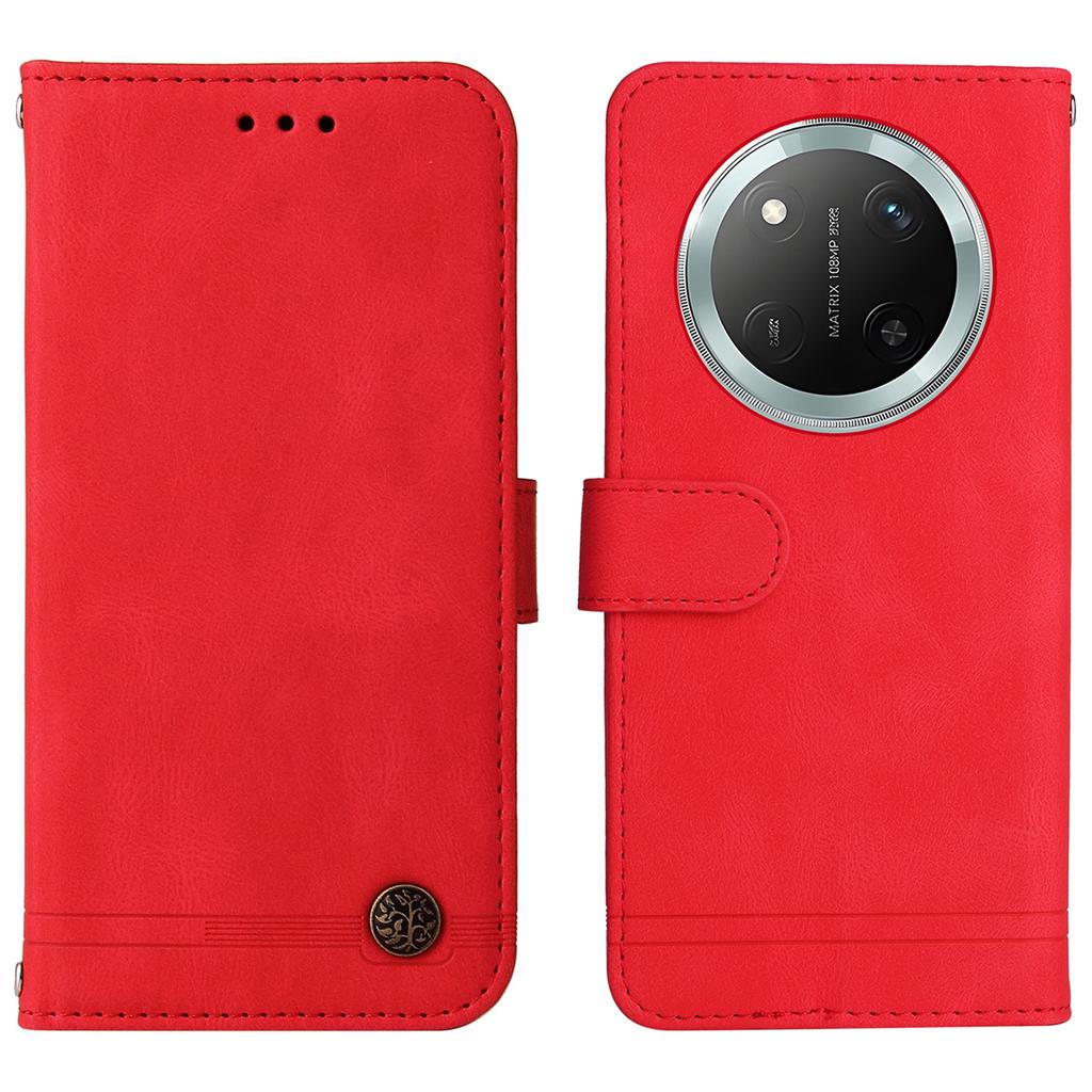 For Honor Magic7 Lite 5G/X9c 5G/X60 Pro 5G Leather Wallet Cases Skin Touch Phone Cover Stand with Strap