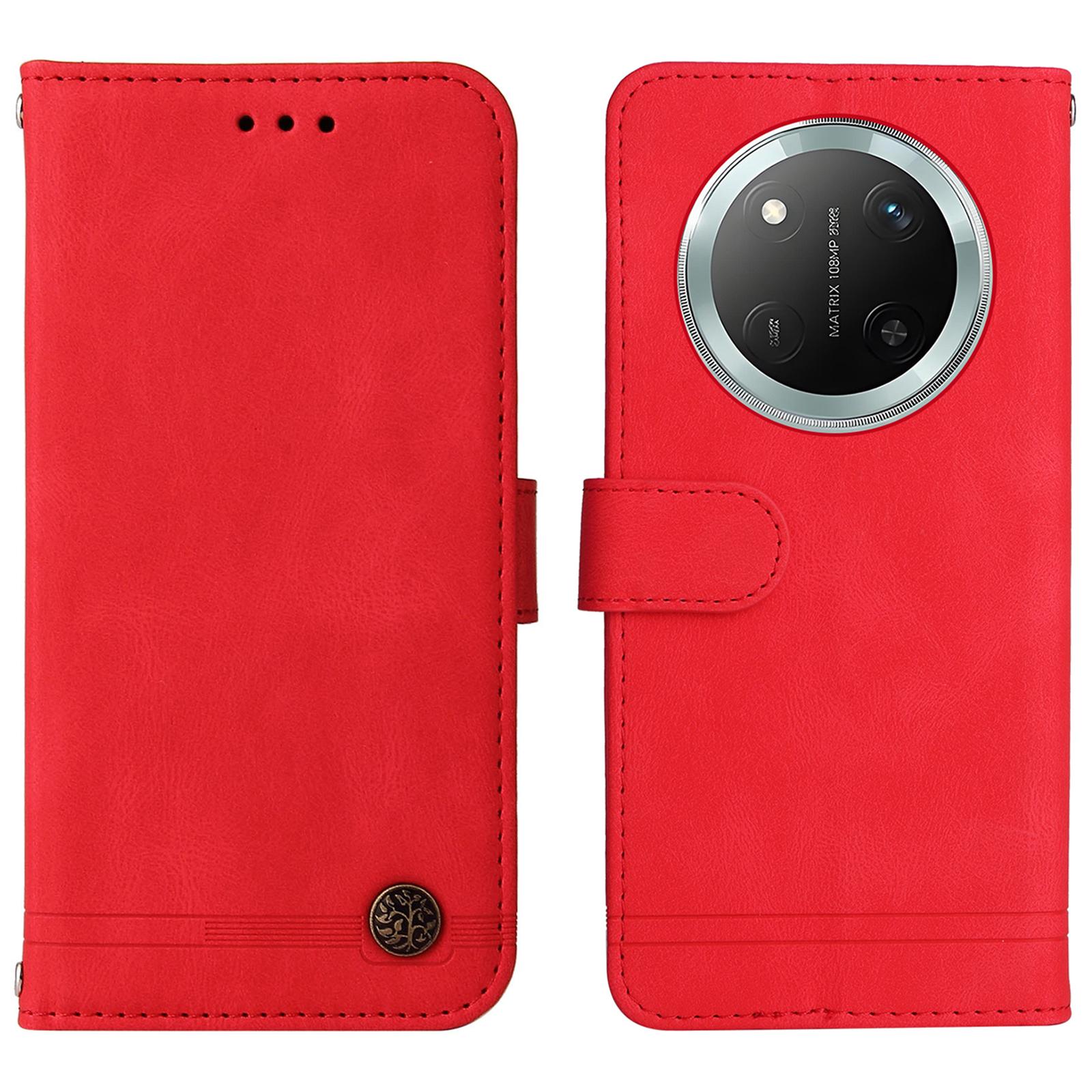 

For Honor Magic7 Lite 5G/X9c 5G/X60 Pro 5G Leather Wallet Cases Skin Touch Phone Cover Stand with Strap A