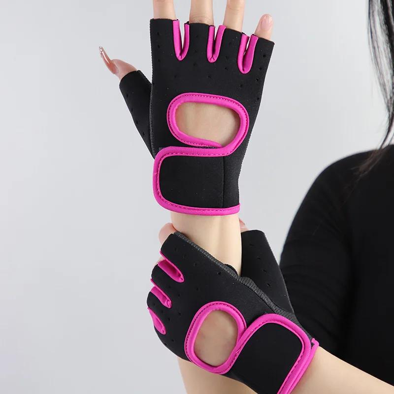 Half finger gym sports gloves weight lifting fitness outdoor sports gloves cycling breathable shock absorption workout gloves
