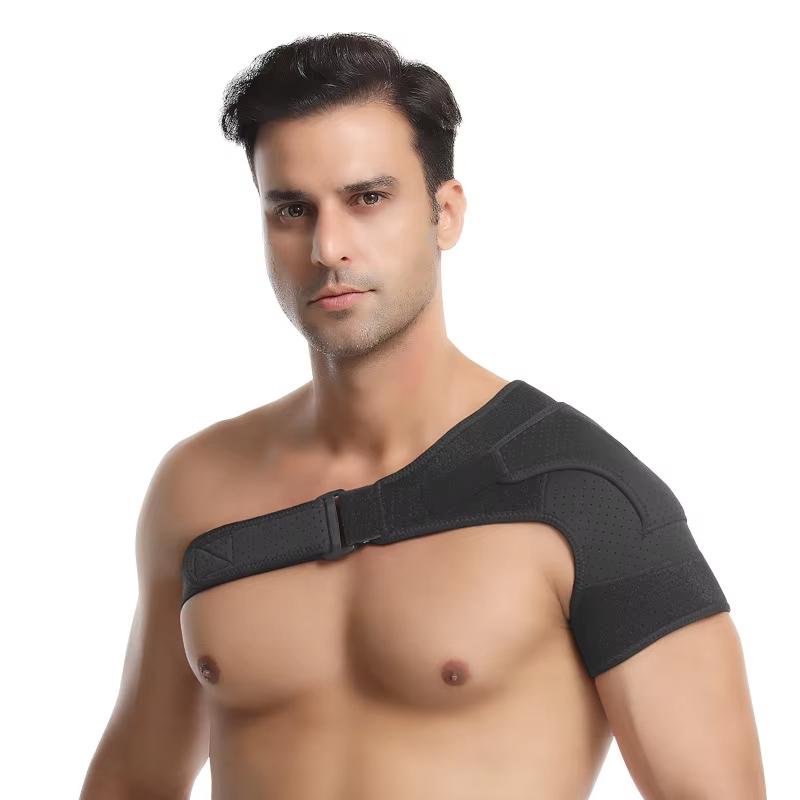 Neoprene Shoulder Stabilizer Brace for Rotator Cuff Dislocated Bursitis Frozen Shoulder Shoulder Brace one size чёрный