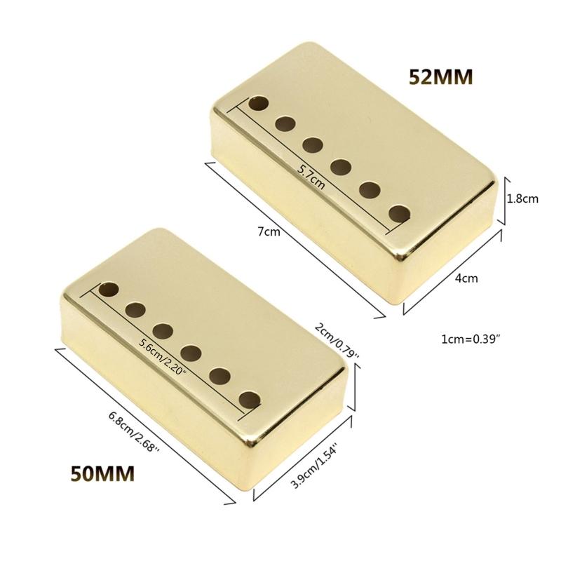 2Pcs Guitar Bass Humbuckers Pickup Covers Set Humbuckers Cover for Neck & Bridge