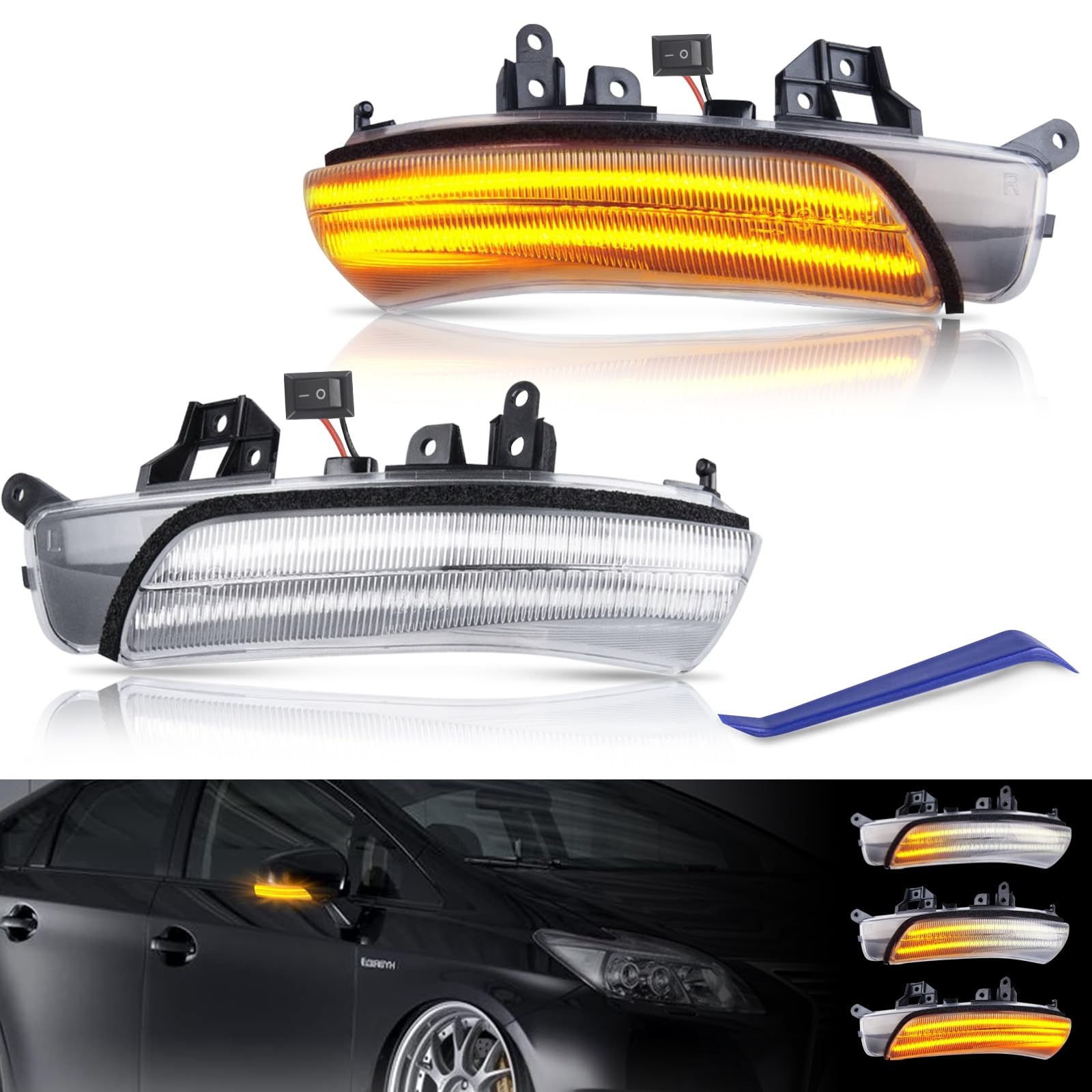 

Светодиодные поворотники GemPro для зеркал Prius PHV 30 Prius Alpha 40 Crown 200 Camry 40 Wish 20 Mark Mark X Geo 10 Early Model Sai 10 Ractis 120 Trezia