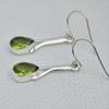 Natürliche Peridot Ohrringe, Handgefertigte Ohrringe, Tropfenförmige Peridot Ohrringe, 925 Sterling Silber Ohrringe, Geschenk für sie, Edelstein Ohrringe