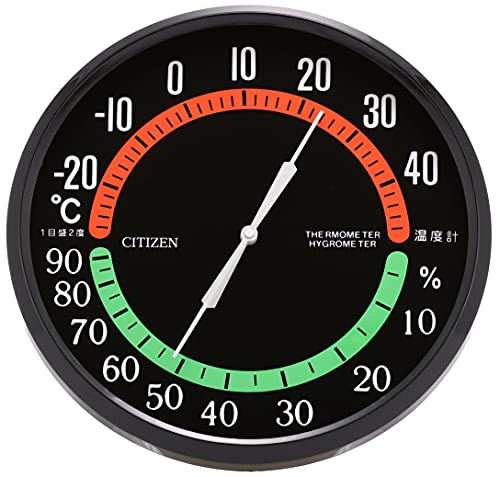 RHYTHM Citizen Temperature/Humidity Meter Hanging Type TM-42 Black CITIZEN 9CZ013-002