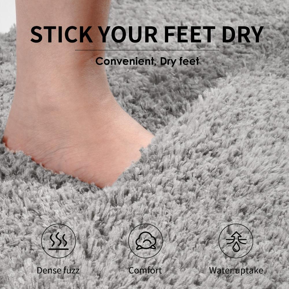 Verdickende Badezimmer-Kaschmirmatte, rutschfeste Teppiche im Waschbecken, Badewannenboden, Duschraum-Fußmatte, Memory Foam 3D-Pad