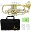 SLADE Bb Cornet Gold Plated Cornet Horn Professional Brass Instrument Cornet Trumpet With Case Cleaning Accessories Parts