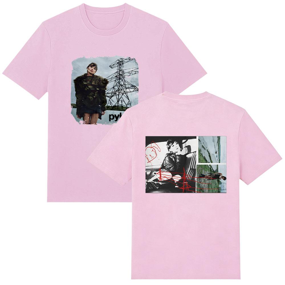 Camiseta de Algodón de Alta Calidad Verano Beabadoobee Pylon La Portada del Álbum Estampado de Dibujos Animados Camisetas Unisex Comodidad Cuello Redondo Manga Corta Tops