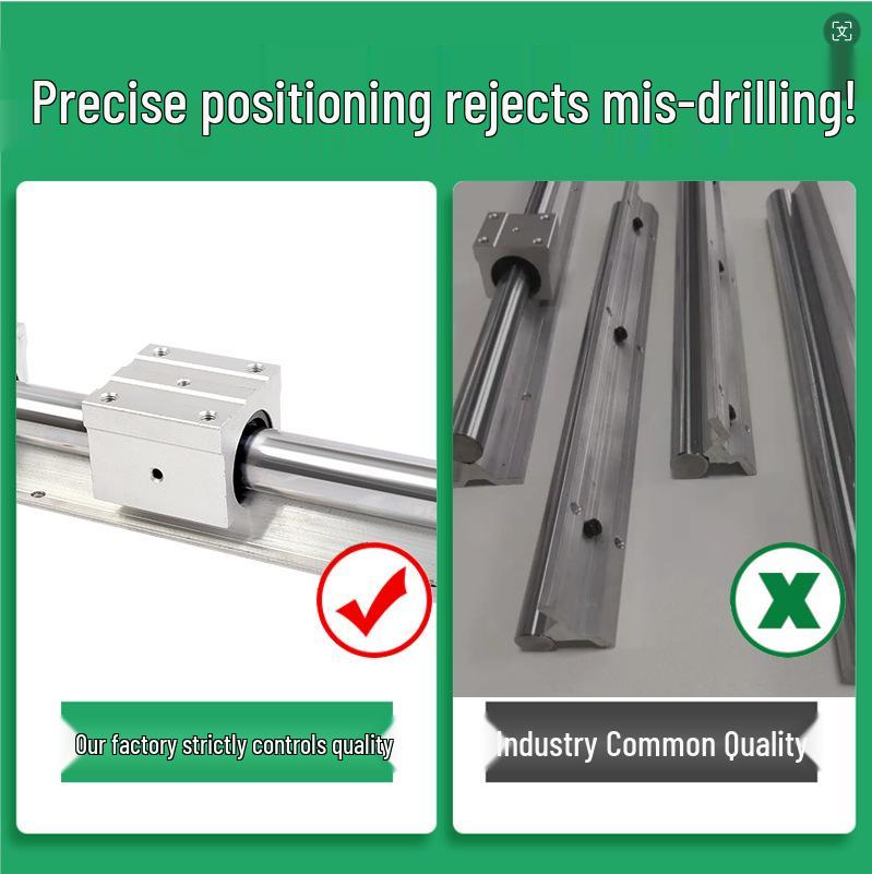 Precision Linear Guide Rail Set: Polished SBR12/SBR162025 Aluminum Bracket with Slider for Saw Table