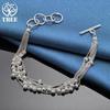 925 Sterling Silver Matte Bead Ball Chain Grapes Bracelet Jewelry