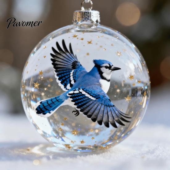 Christmas Tree Decorations 1/4/7Pcs Faux Crystal Glass Bird Ornament Vintage Blown Ornaments Ball Hanging Red Pendant Fireplace Table Decoration Home