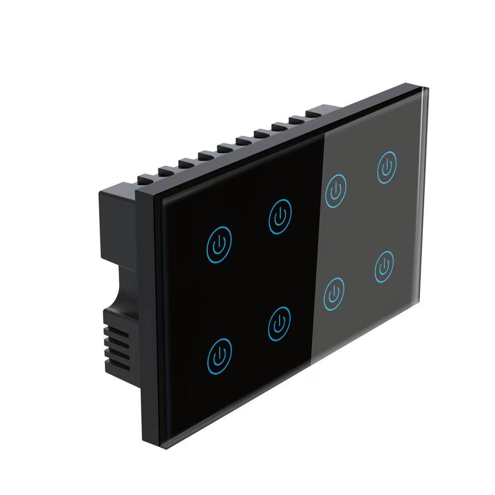 Tuya WiFi / ZigBee 8Gang Smart Touch Switch WiFi Supports Alexa, Google Assistant, Tuya APP Control Light Switch EU/UK Standard