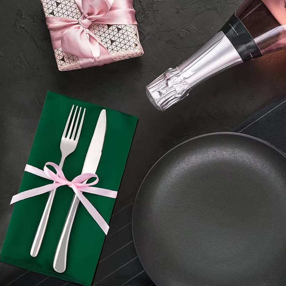 10pcs Washable Dinner Napkins Soft Table Napkins Romantic Satin Napkin  Event