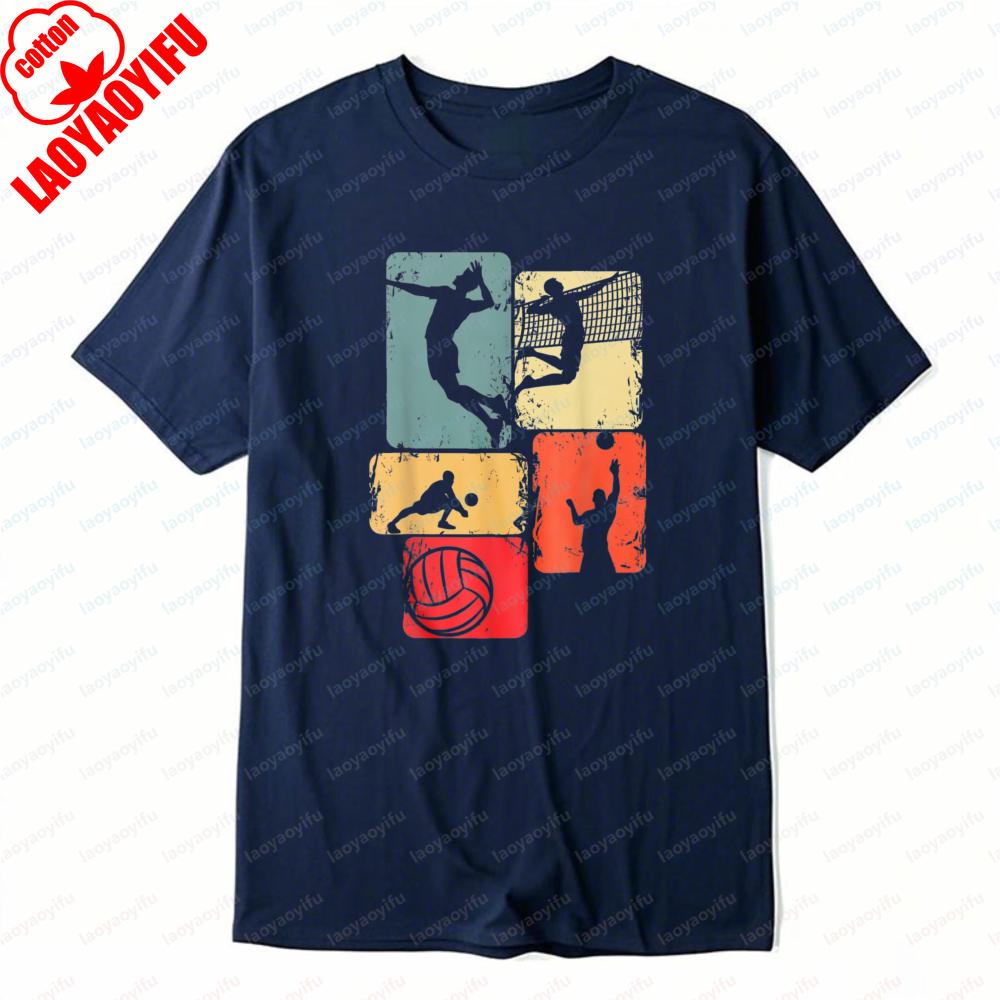 Volleyball Sport Silhouette Printed TShirt Casual Wear Breathable Outdoors Tee Athletic Fashion Women Man Tops Active Lifestyle
