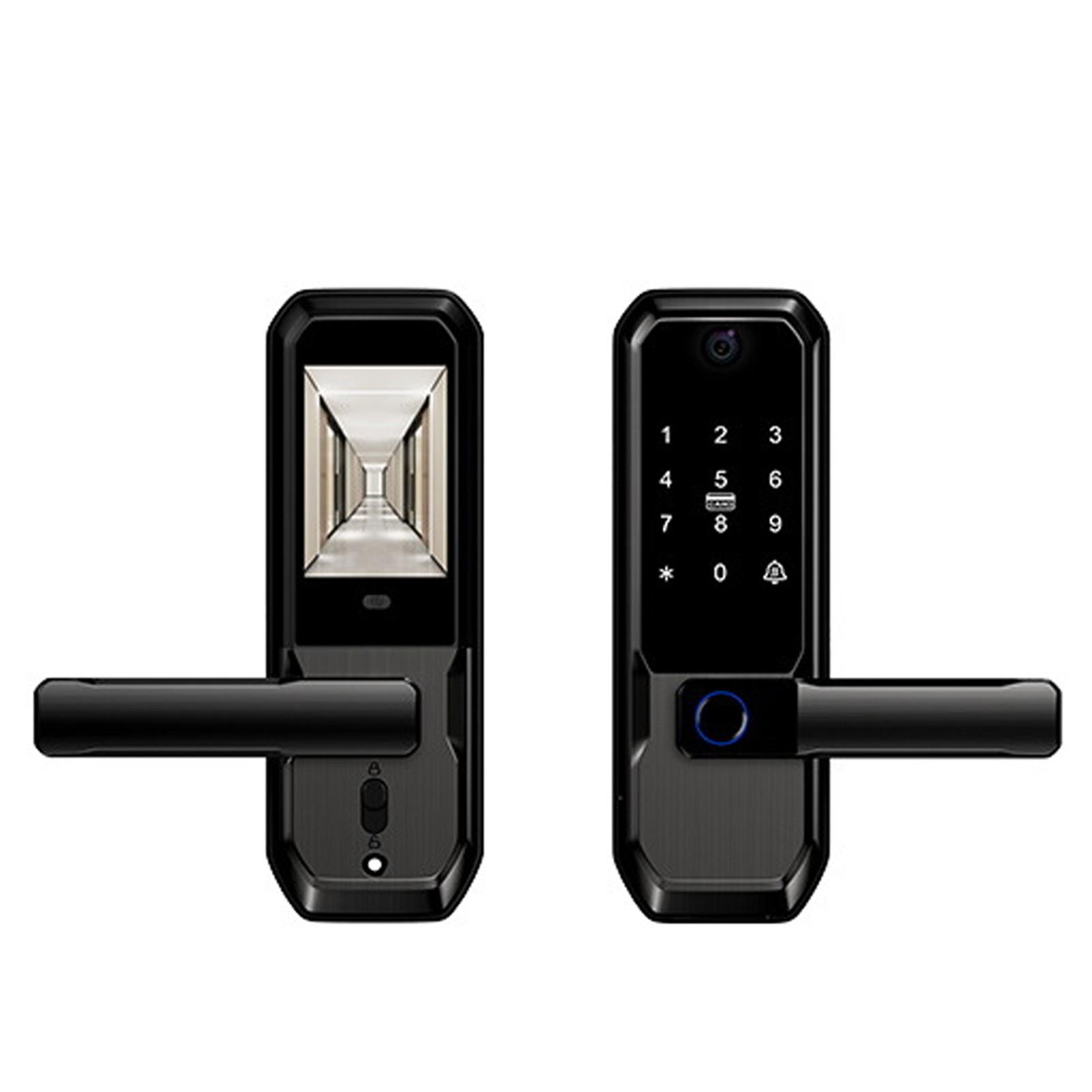

Smart Video Door Lock Fingerprint Keyless Entry WiFi App Control 3.5 Inch Screen HD Camera Touchscreen Keypad for Home чёрный