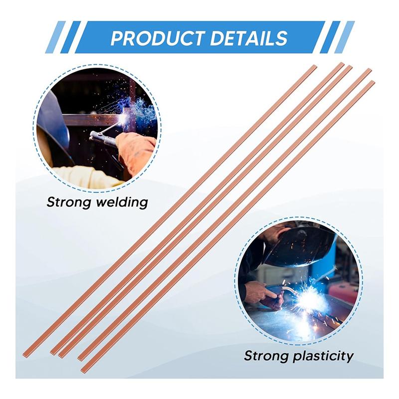 A84E-Bcup-5 Brazing Rods 15% Silver Solder Copper Phosphor Industry Grade Welding Sticks 0.050" X1/8" X10" 60Pcs