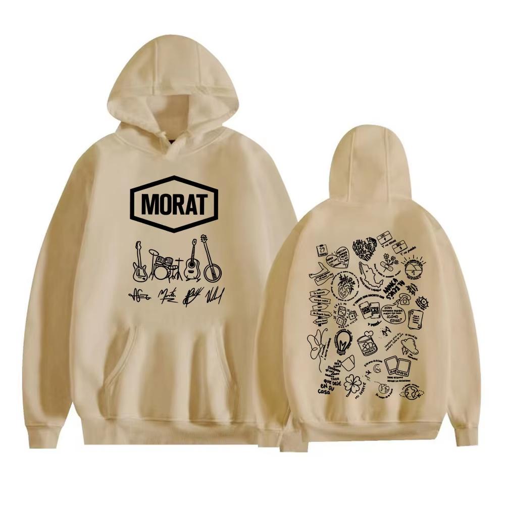 Morat Rock Band Album Tour Graphic Hoodie Men Women Vintage Gothic Harajuku Hip Hop Pullover Sweatshirt Retro Music Fleece Casual Top