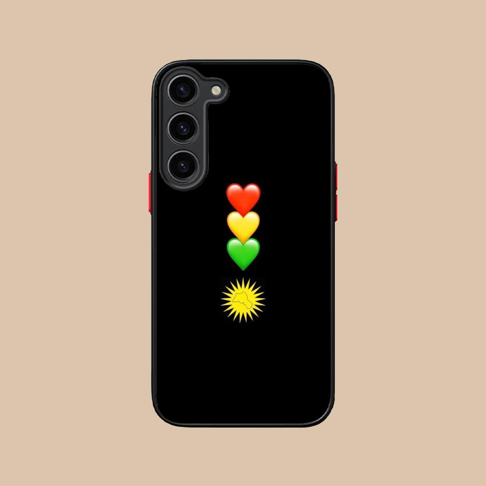 Silikonový kryt na mobilní telefon s vlajkou Kurdistánu pro Samsung Galaxy S26 S25 S24 S23 S22 S21 Plus FE Ultra Barevný kryt