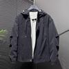 Men's Retro Windproof Hooded Jacket - Casual, Loose-Fit, Trendy Outerwear for Autumn