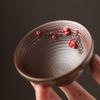1 Pc Chinese Hand-kneading Plum Blossoms Tea Cup Handmade Pottery Tea Bowl Household Teaware Master Teacup Travel Meditation Cup