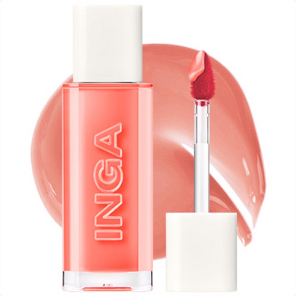 [INGA] Water Glow Lip Tint (4.5g) - 13 Colors | Long-Lasting Hydrating Glossy Tint, Non-Sticky Glass Skin Finish, K-Beauty