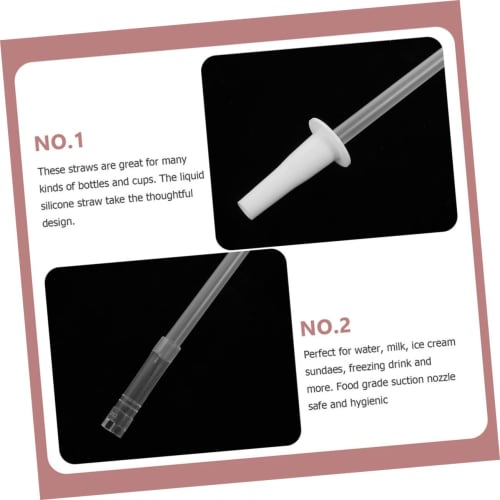 RORPOIR 6-Piece Set of Silicone Pot Belly Cup Straws for Gym Water Bottles, Smoothies, and Reusable Gallon Water Bottles