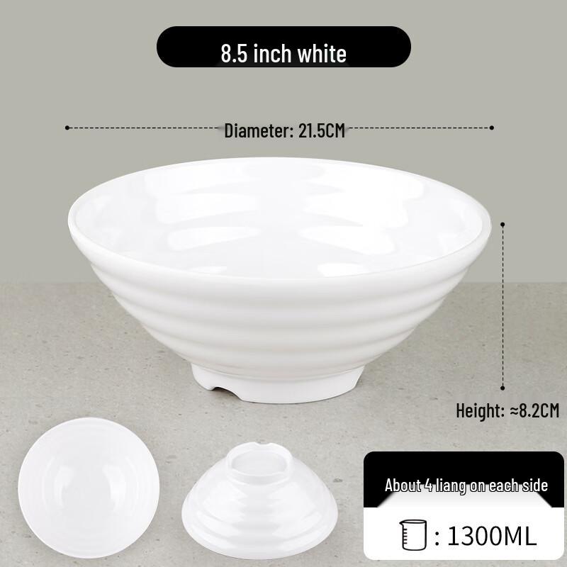 8.5-inch Commercial Melamine Noodle Bowl