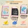 Three-In-One Kids Easel with Paper Roll, Art Easel, with Storage - Pink