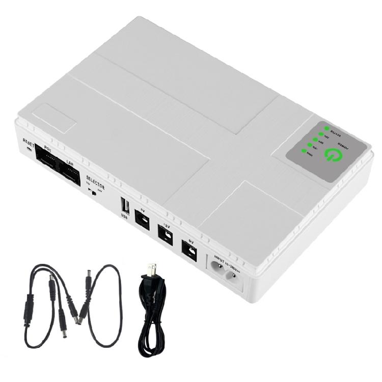 10400mAh Mini UPS 5V 9V 12V Battery Backup Portable Uninterruptible Power Supply