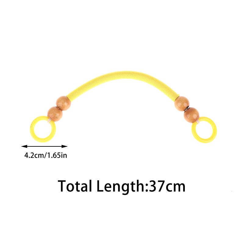 1Pc 10 Colors Wood Beads Purse Handles For Bag Making Purse Straps Wood Beaded Bag Handles Replacement Handbag Handles