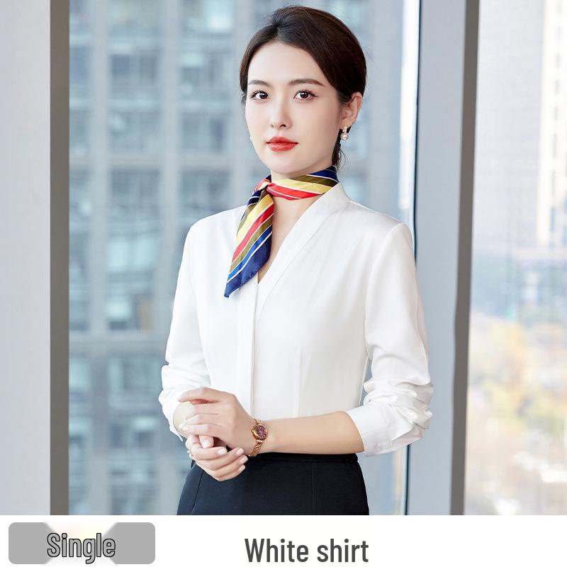 Women's Professional Suit Skirt and Shirt Uniform for Salon, Hotel Reception, and Flight Attendant Workwear
