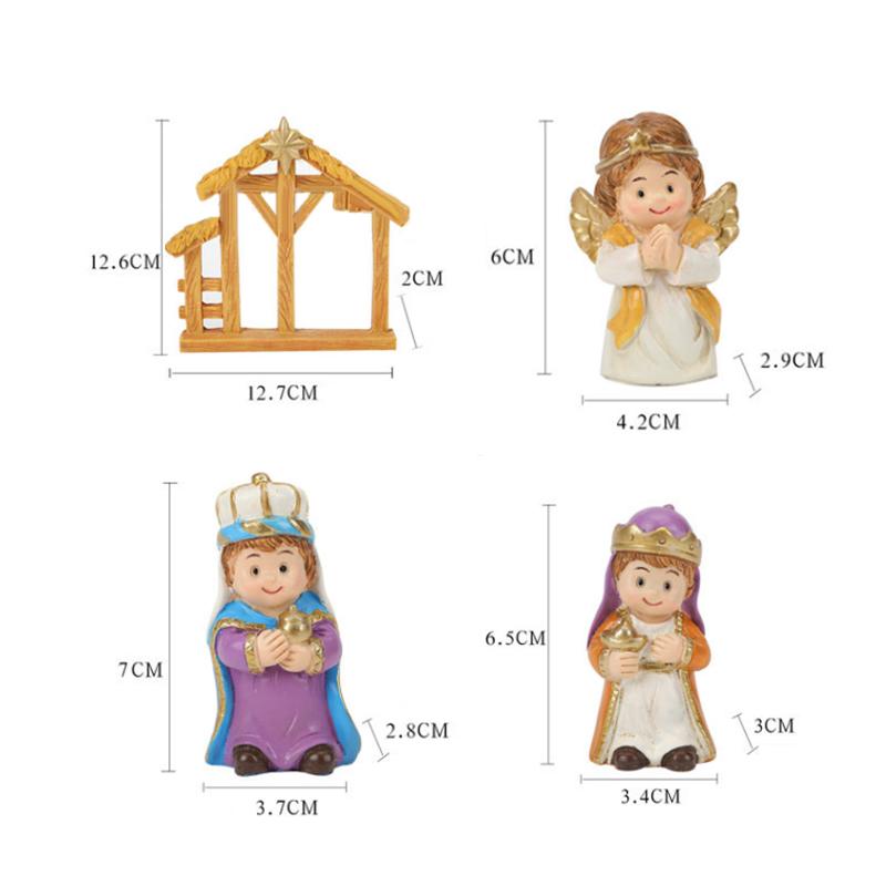 1Set Little People Toddler Toy Nativity Set Kids Pretend Play Set For Christmas Decoration Kids Xmas  Year Gift