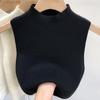 Chic Summer Knitted Sleeveless Vest: Women's Half-High Collar Camisole - Ideal for Inner or Outer Wear.