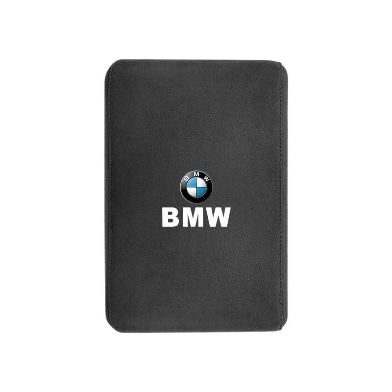 T12BMW Car Armrest Mats Suede Memory Foam Thickening Arm Rest Cushion For X3 E90 E46 X1 X2 F30 F10 E91 E28 X4 E60 E39 X5 X6 E30 E87
