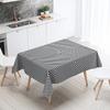 Tovaglia Geometrica Semplice Rettangolare Bianca e Nera Impermeabile Decorazione Tavolo Matrimonio Ristorante Cucina Casa