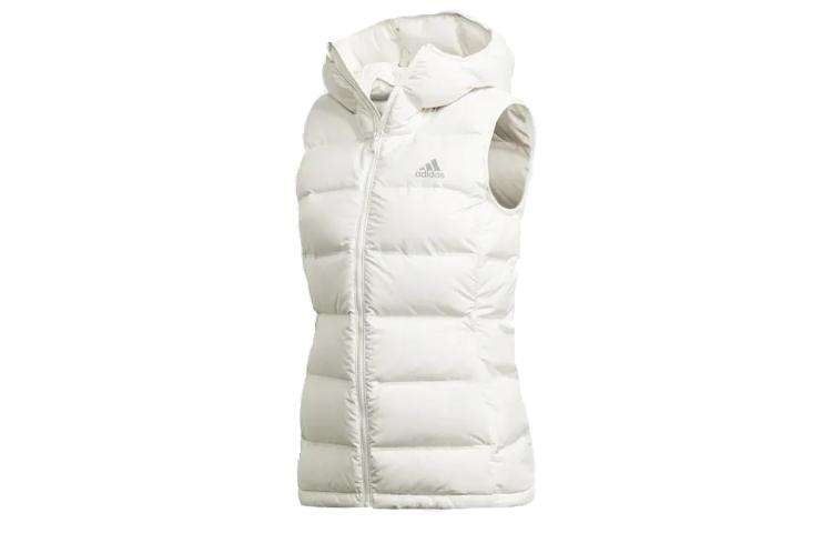 Adidas Down Vests Women s Bright White Hooded Non Detachable Moderate Other DW9277 S