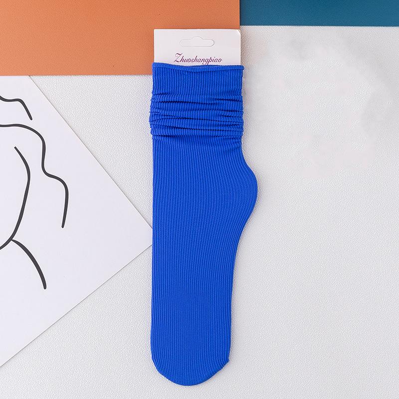 5 Pairs of Women's Summer Thin Breathable Academy Wind Tube Pile Socks