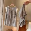 1011 New Skin-friendly Cotton Pajamas Women's Summer Sexy Pure Desire Wind Suspender Sleeveless Loungewear Explosive Set